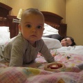 With mommy in the Istanbul Hotel